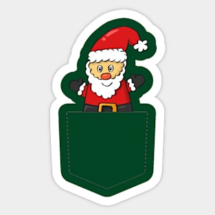 Funny Santa Claus in the pocket Sticker